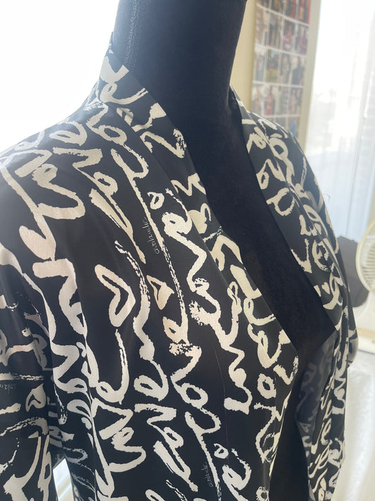 zwarte exclusieve kimono kant en klaar om te dragen. 'Love'