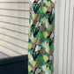 katoenen kleedje Nicky in groene/camel/limoen print