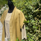 Korte kimono-vest in zachte stof, kant en klaar, onmiddellijk leverbaar.